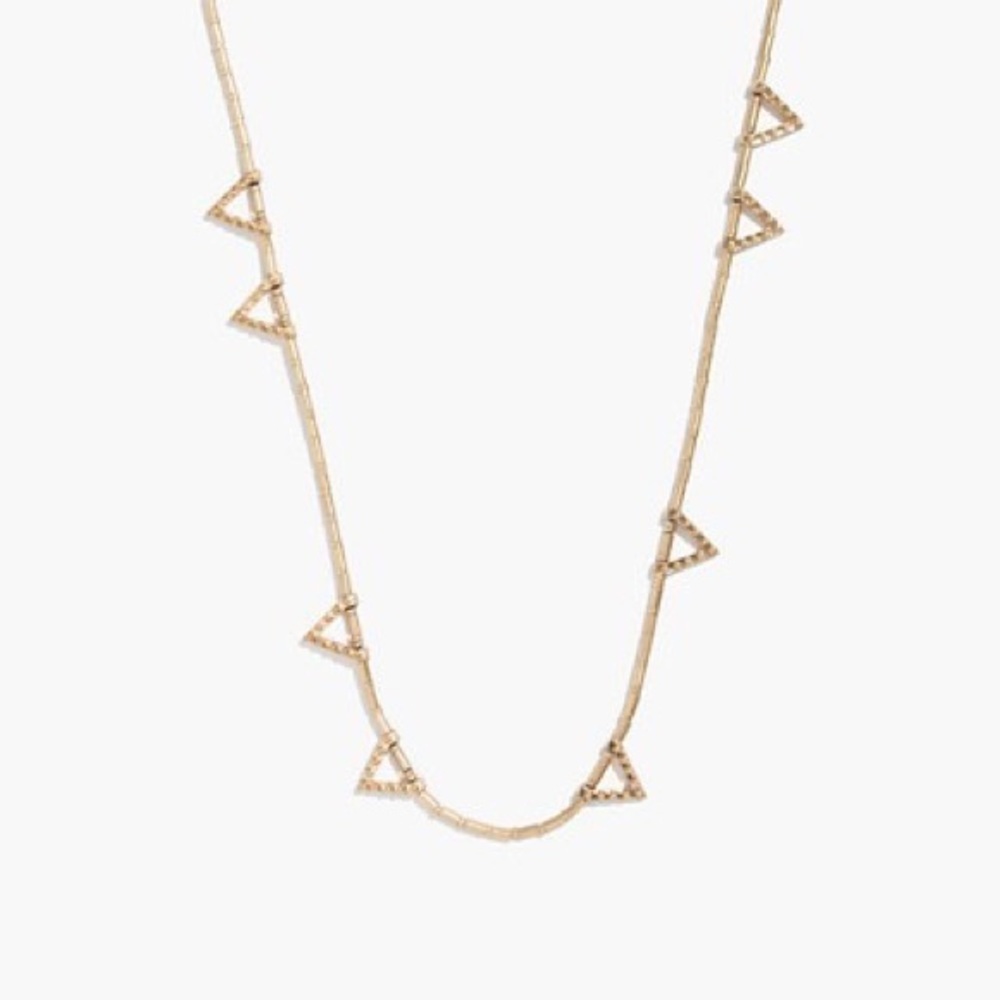 Madewell Dotted Triangle necklace in vintage gold NWT